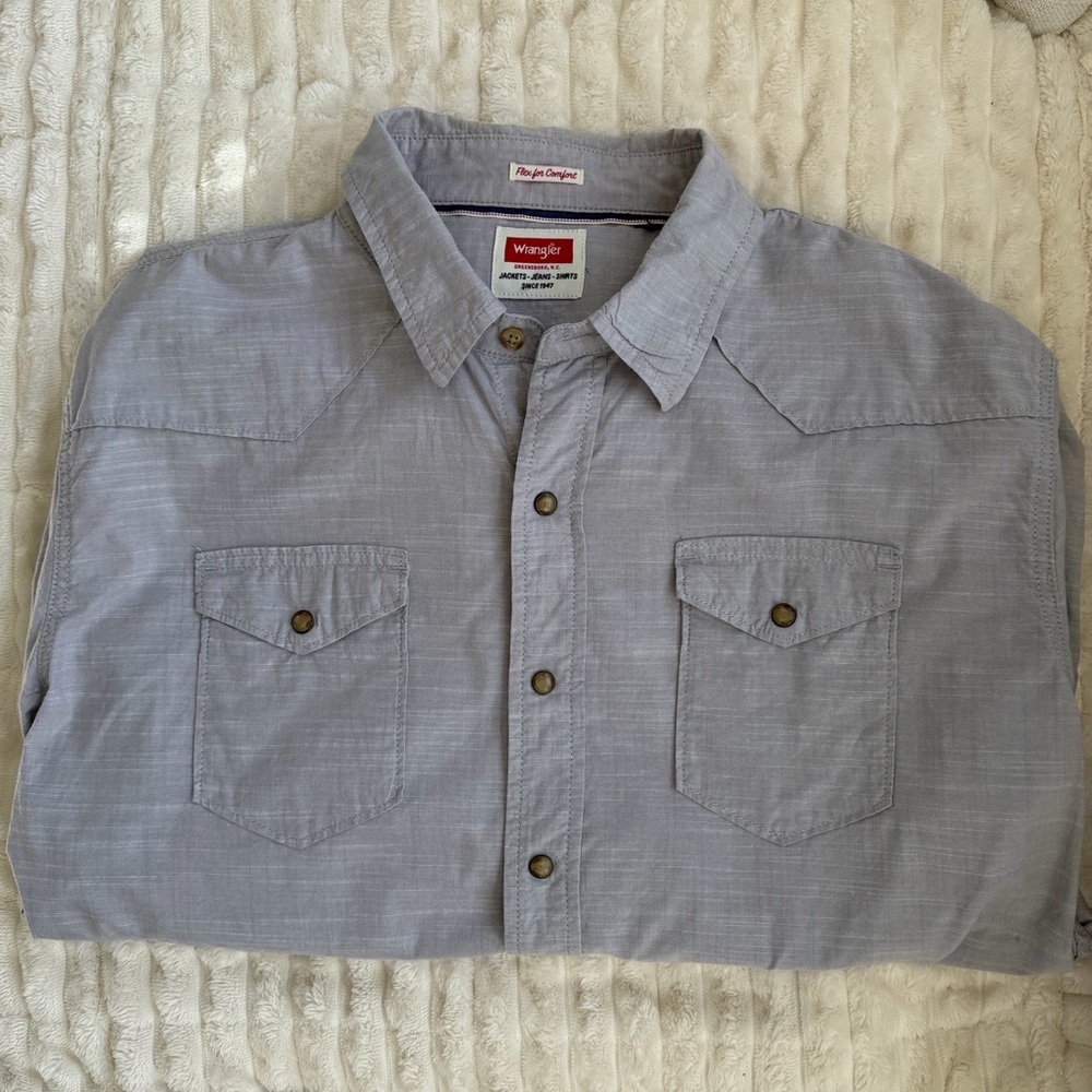 Wrangler Western Pearl Snap(tortoise) CowboyCore Beige Long Sleeve Men's XL